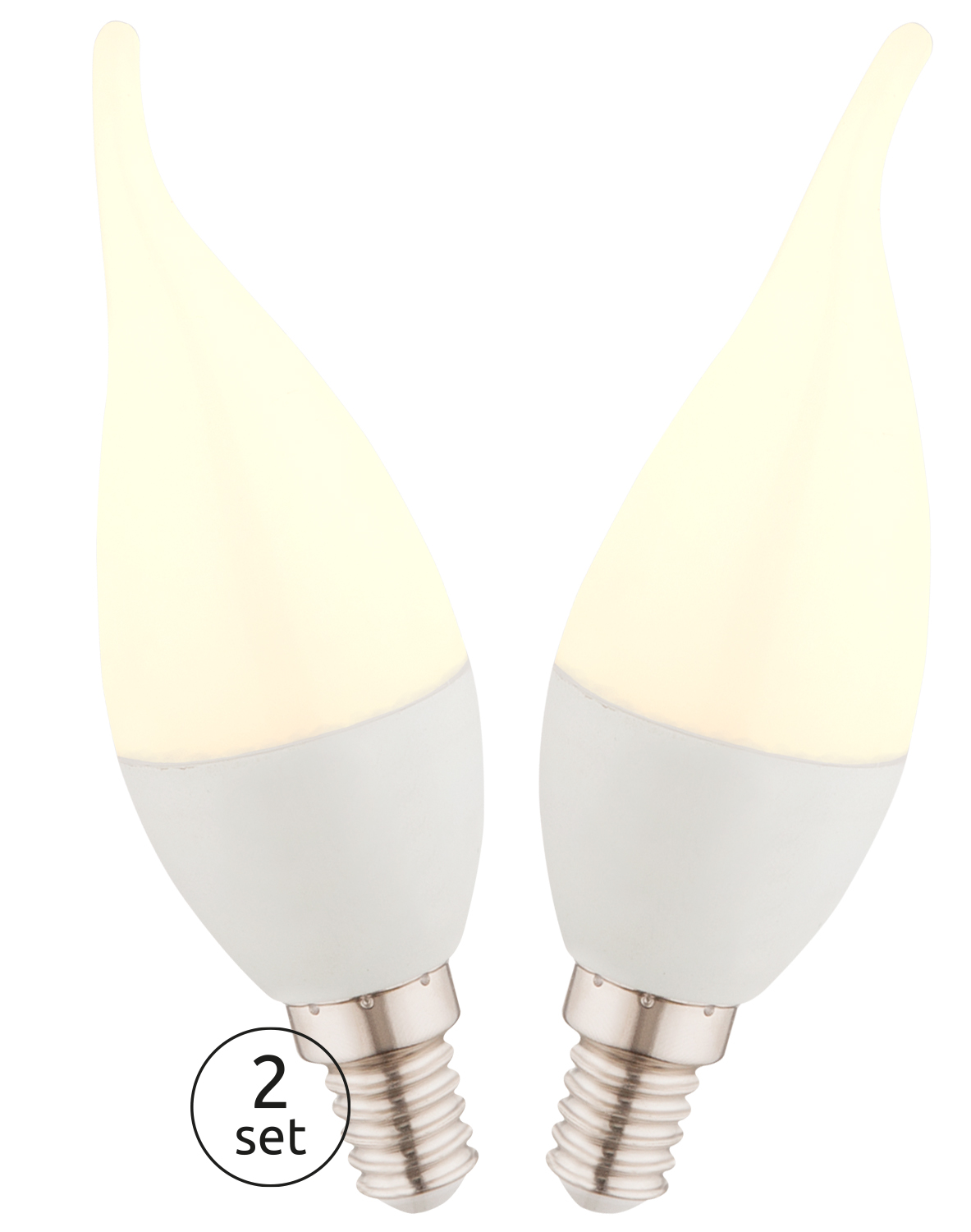 LED LEUCHTMITTEL KUNSTSTOFF OPAL, 2XE14 LED
