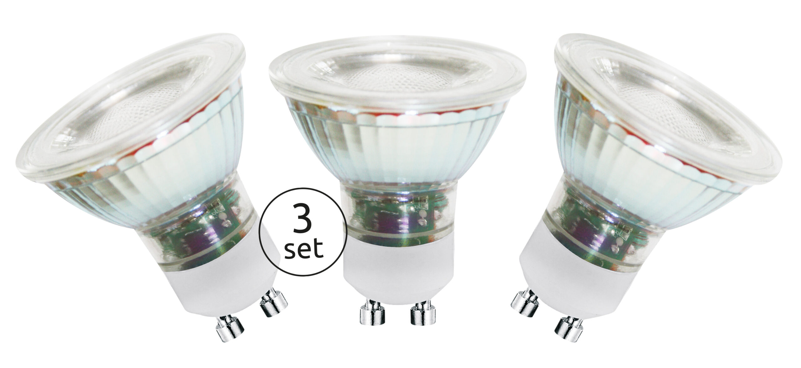 LED LEUCHTMITTEL GLAS KLAR, 3XGU10 LED