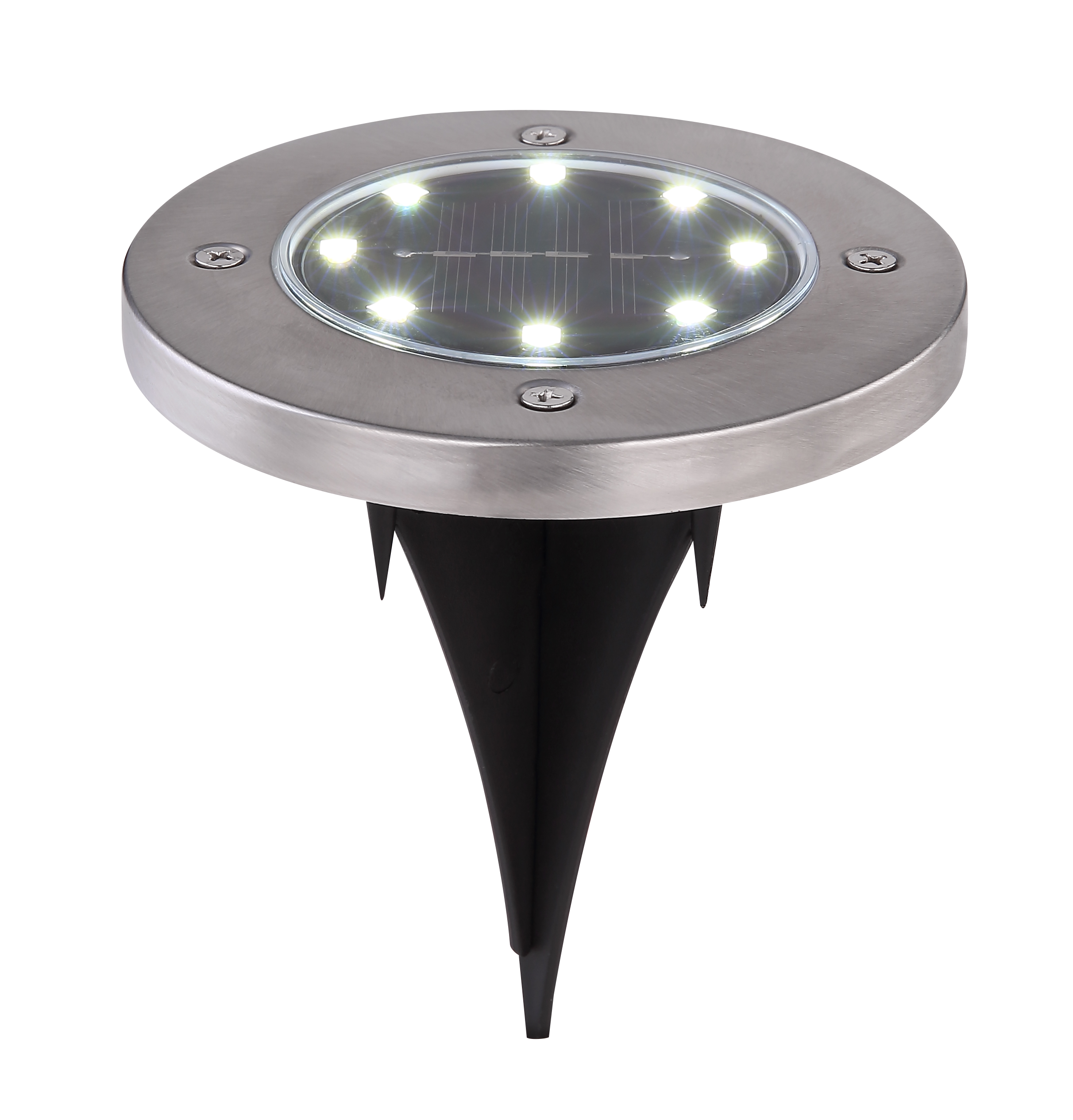 SOLARLEUCHTE EDELSTAHL, 8XLED