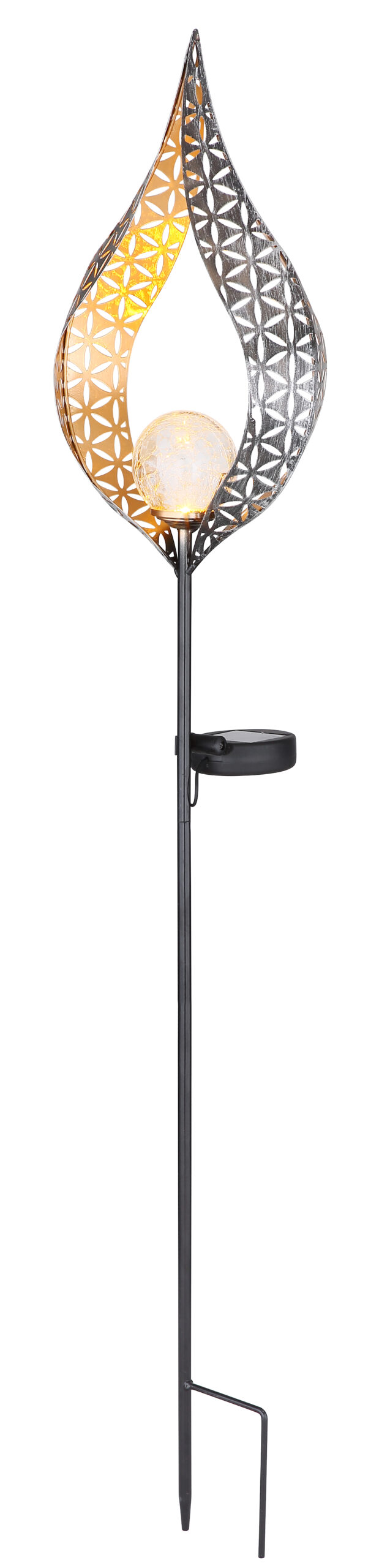 SOLARLEUCHTE METALL SILBERFARBEN, 1XLED