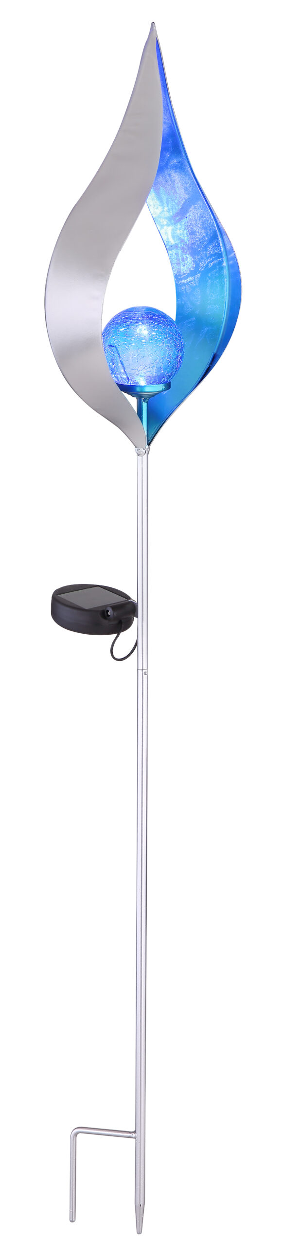 SOLARLEUCHTE METALL SILBERFARBEN, 1XLED