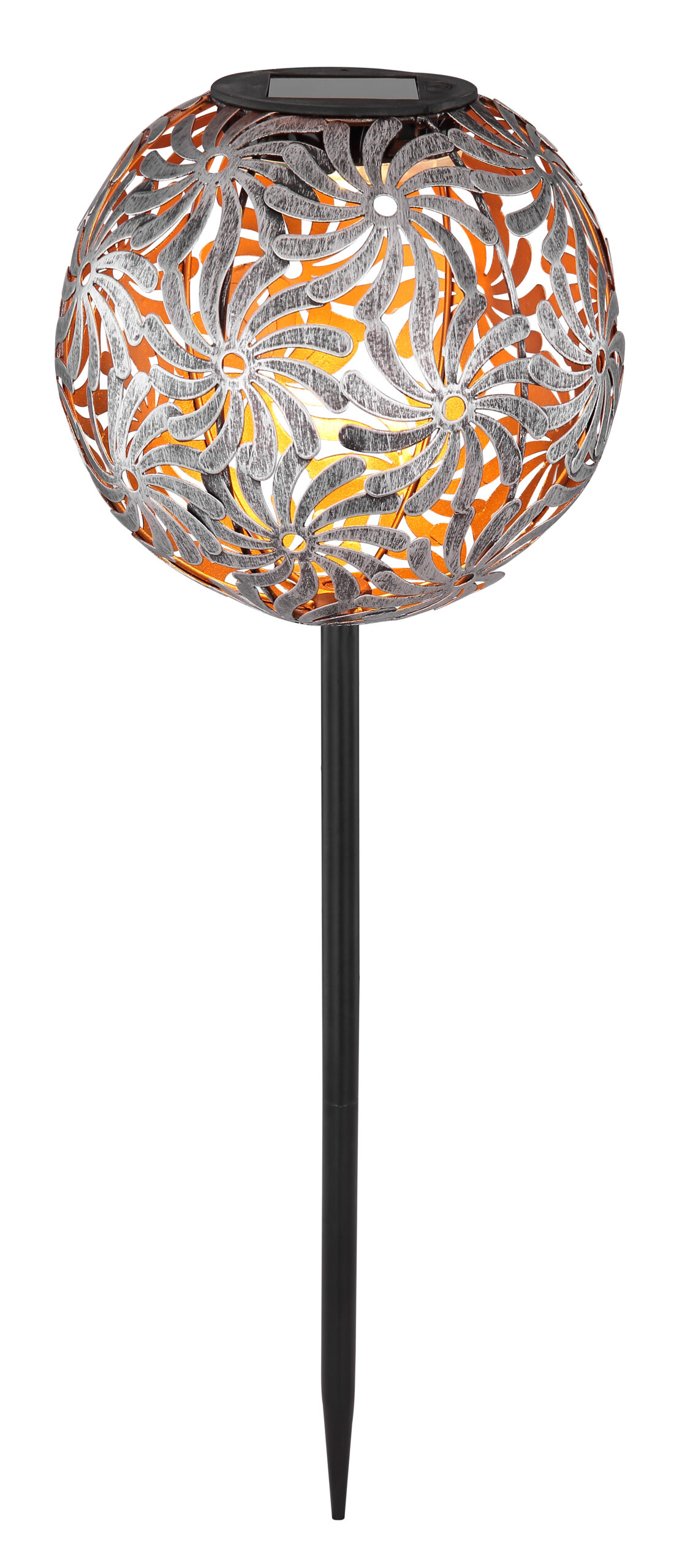 SOLARLEUCHTE METALL SILBERGRAU, 1XLED