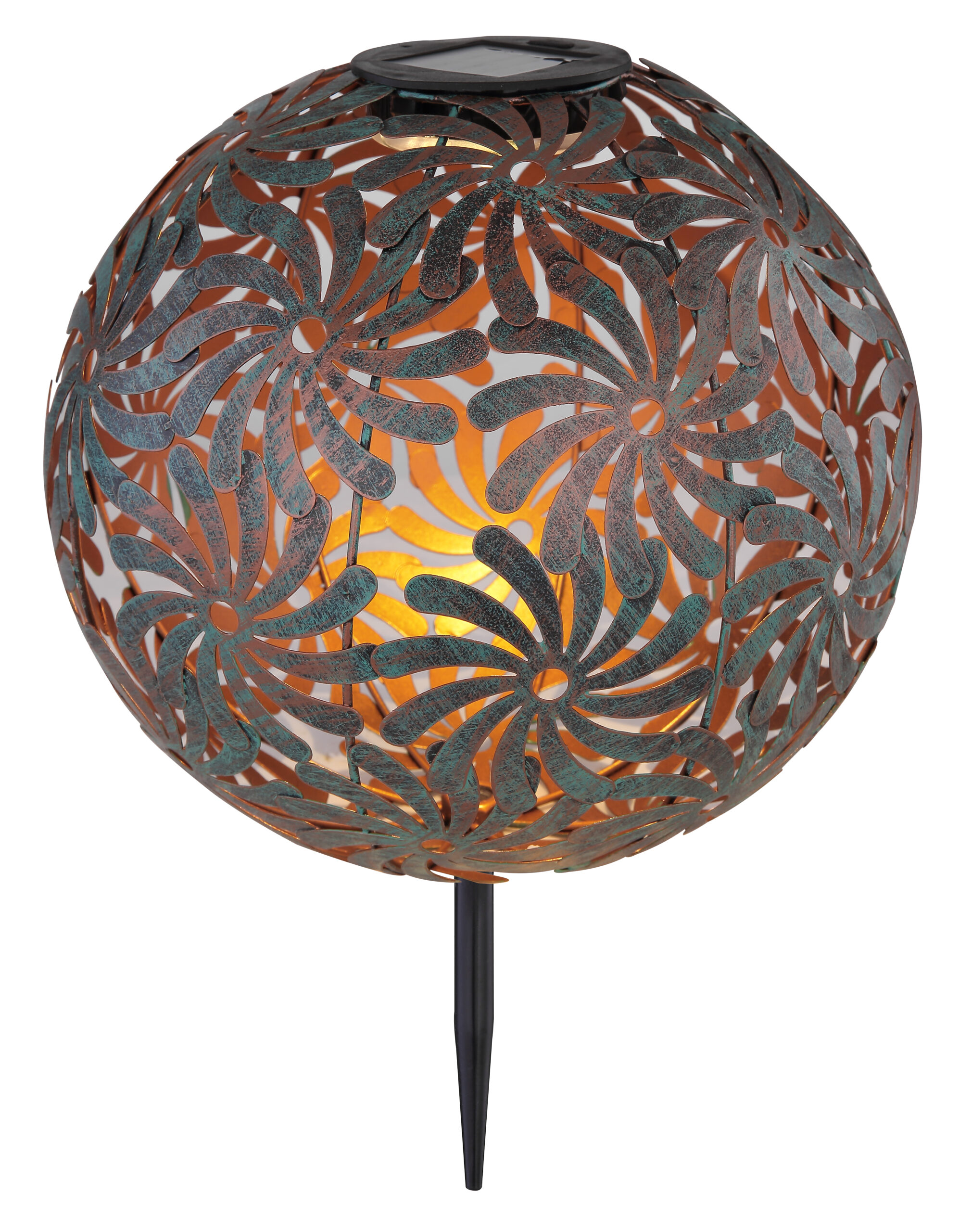 SOLARLEUCHTE METALL GOLDFARBEN, 1XLED