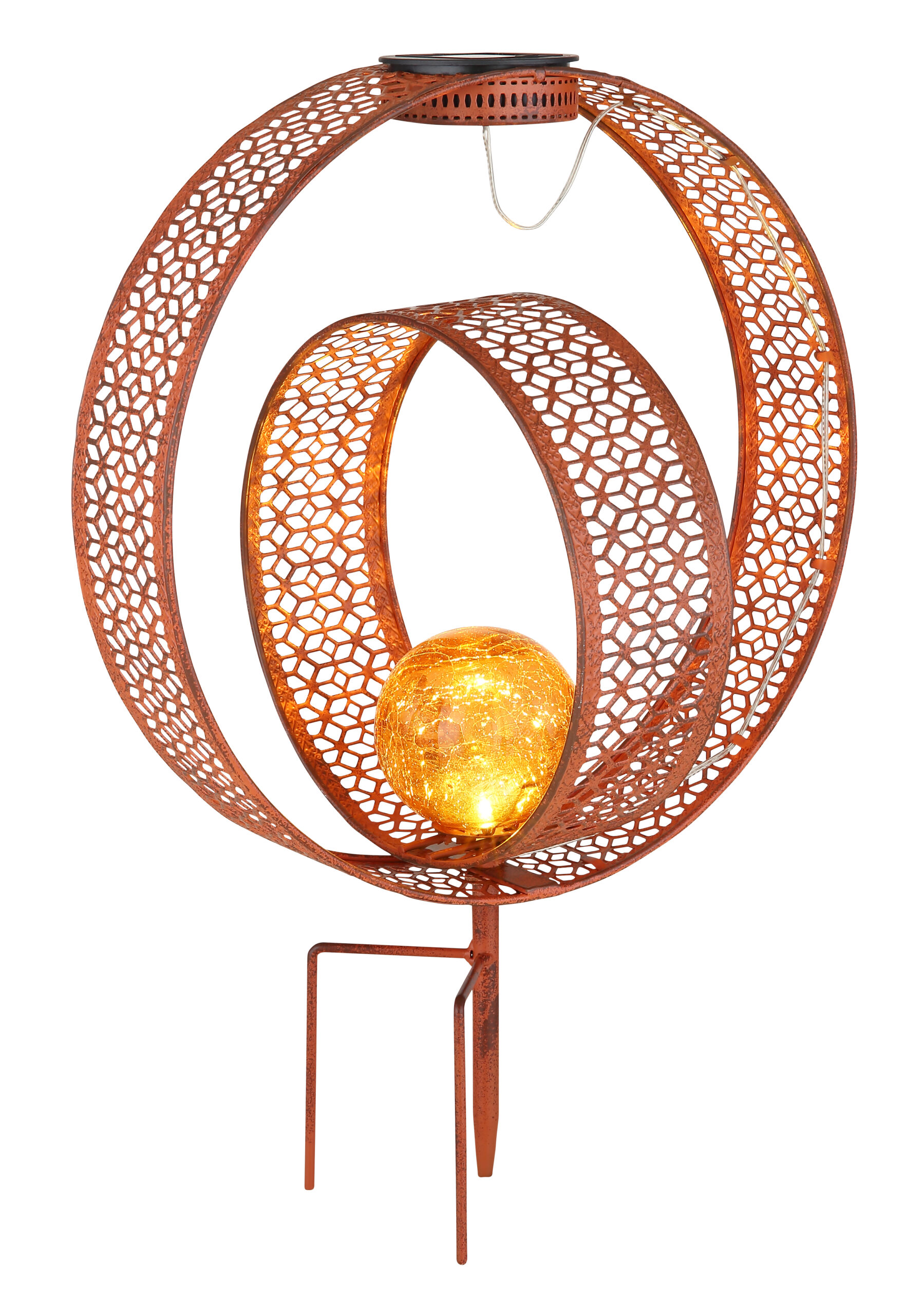 SOLARLEUCHTE METALL ROSTOPTIK, 1XLED