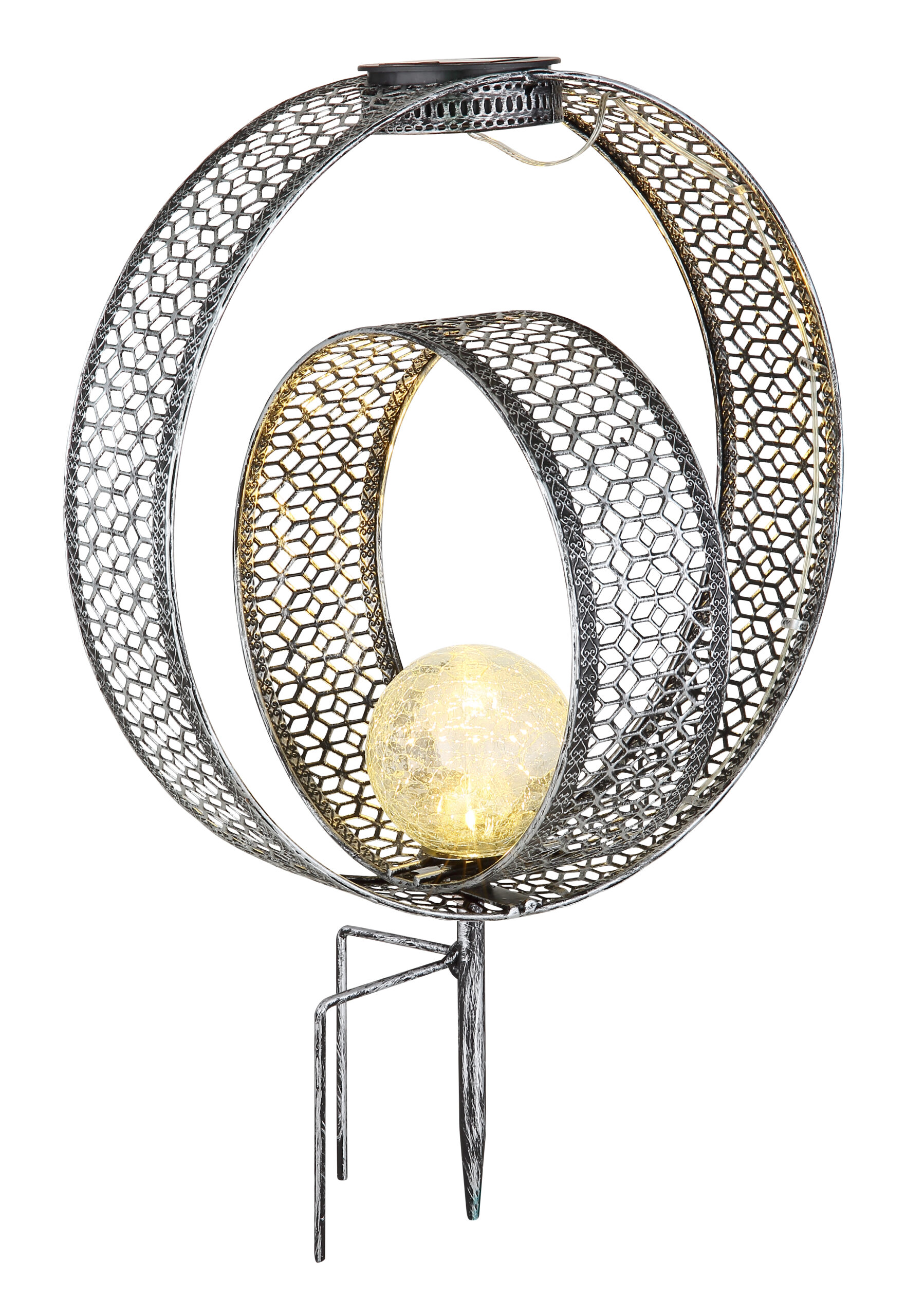 SOLARLEUCHTE METALL SILBERFARBEN, 1XLED