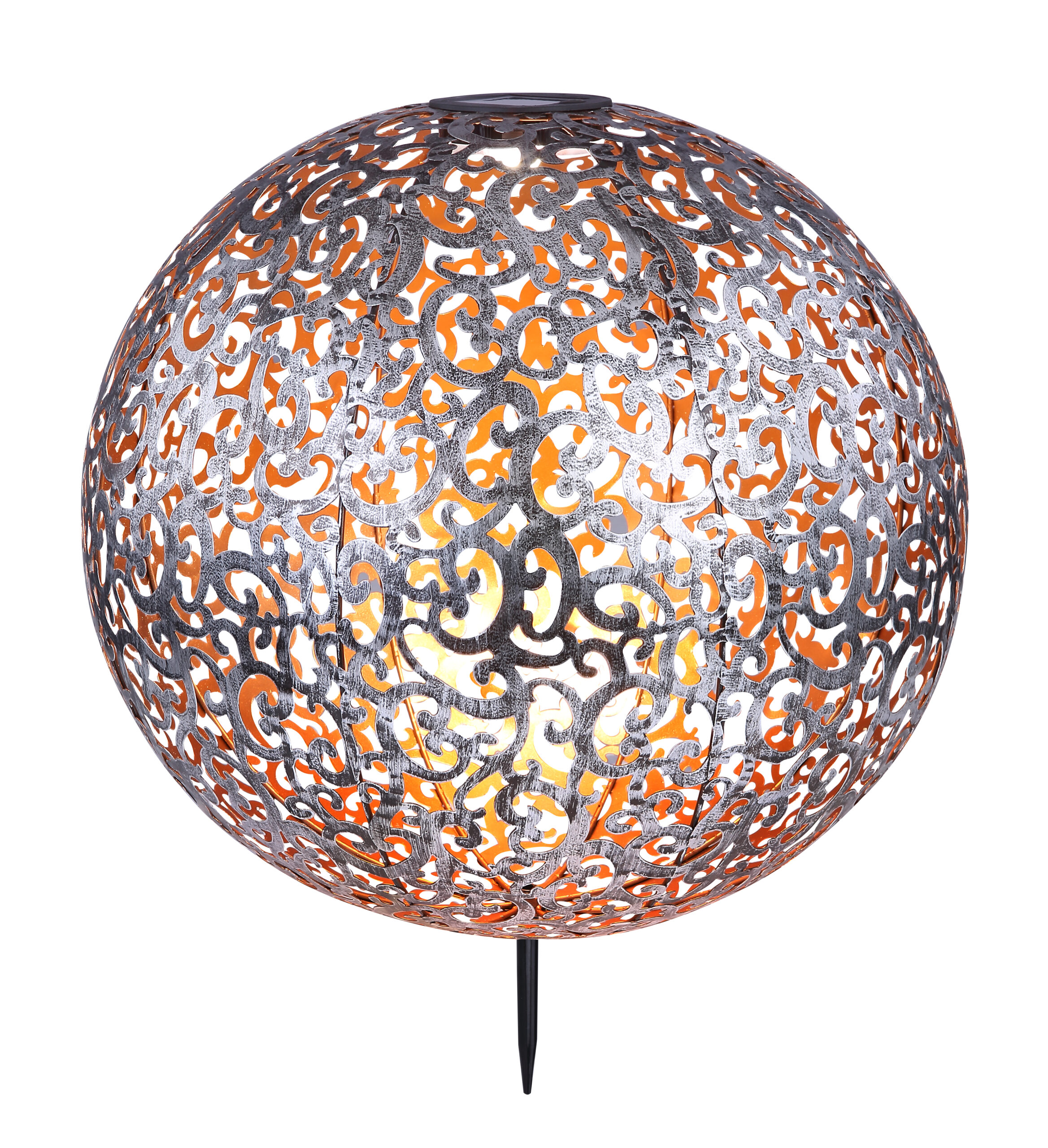 SOLARLEUCHTE METALL SILBERFARBEN, 1XLED