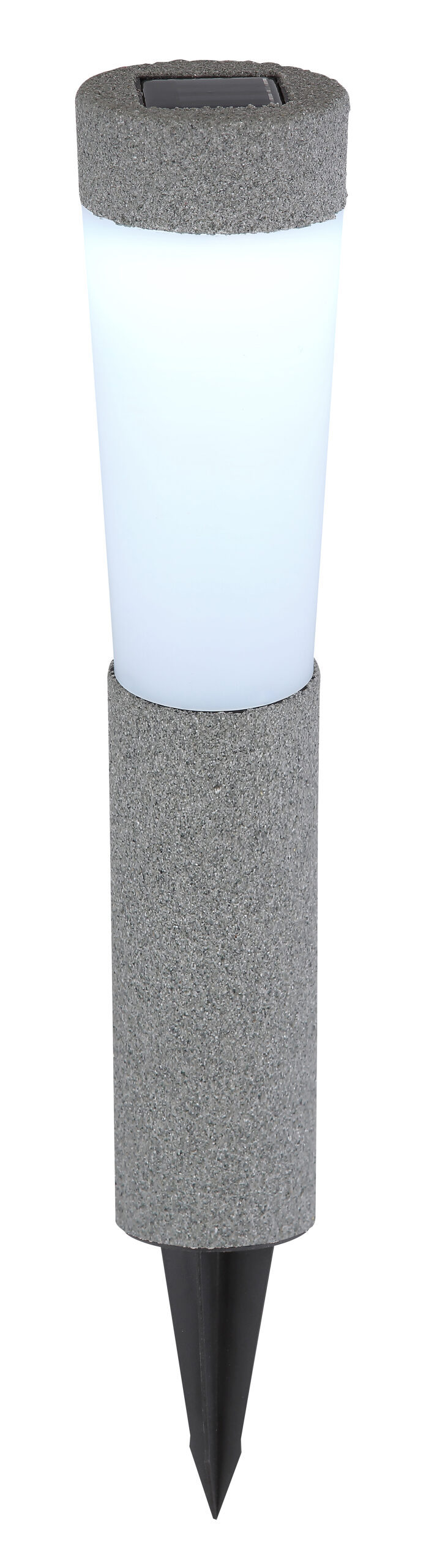 SOLARLEUCHTE KUNSTSTOFF STEINGRAU, 1XLED