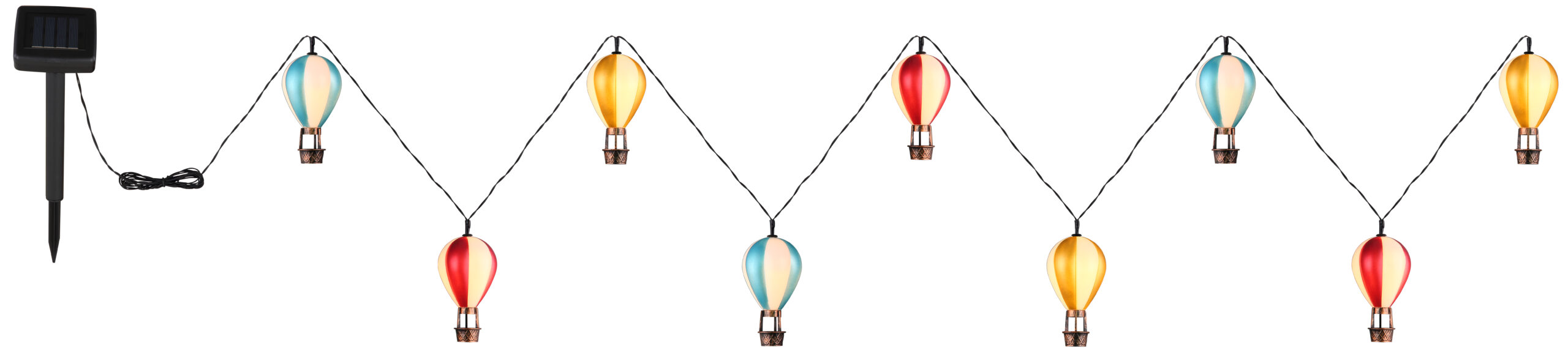 SOLARLEUCHTE KUNSTSTOFF BUNT, 9XLED