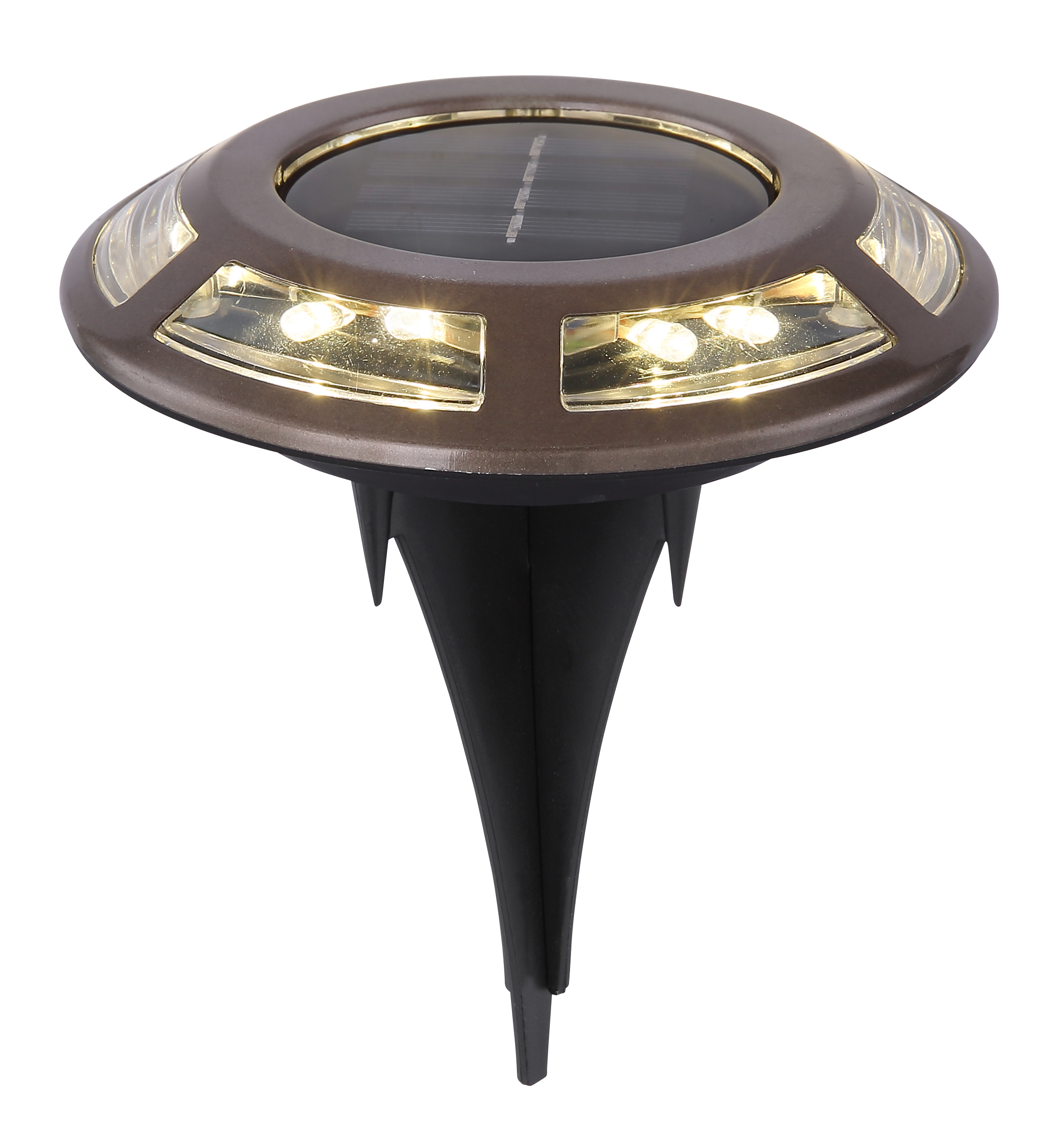 SOLARLEUCHTE EDELSTAHL KUPFERFARBEN, 12XLED