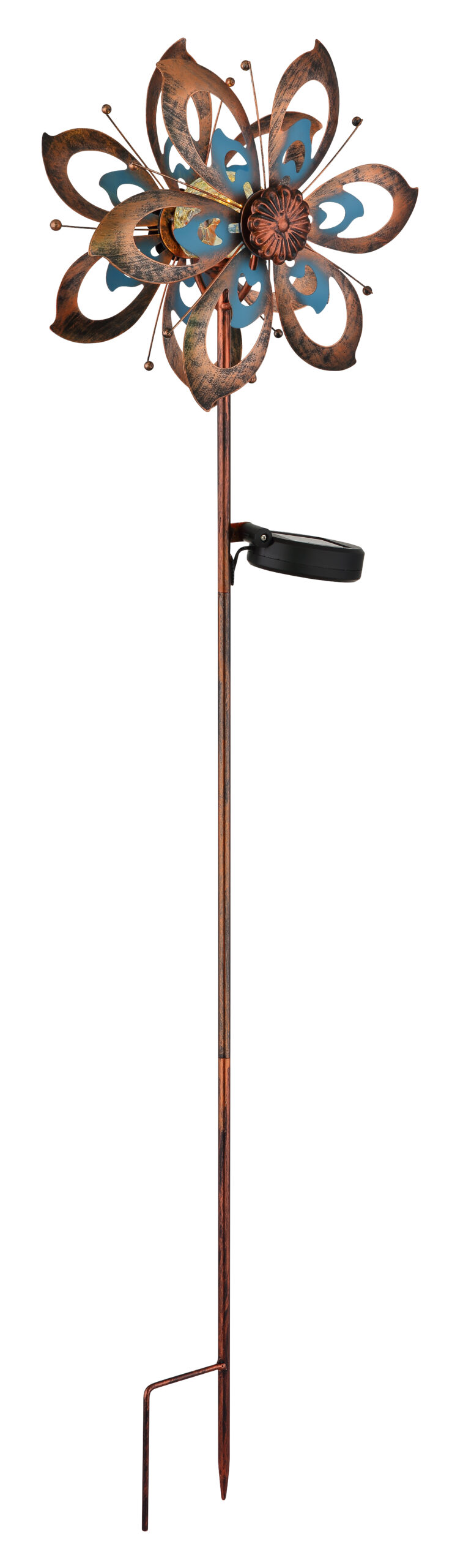 SOLARLEUCHTE METALL GOLDFARBEN PATINIERT, 1XLED