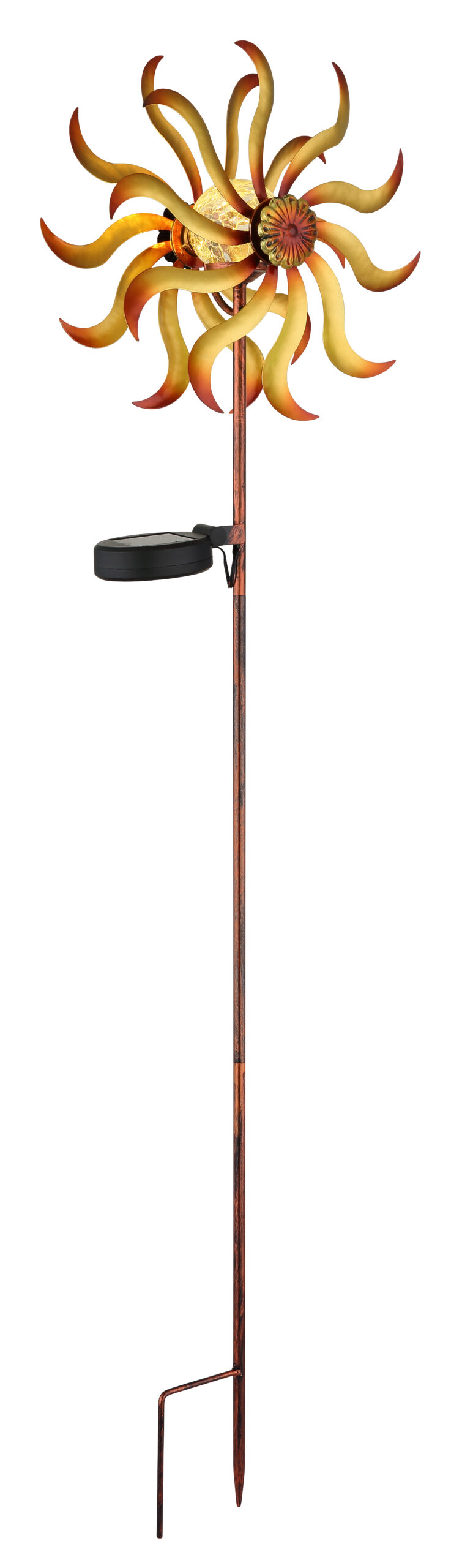 SOLARLEUCHTE METALL GOLDFARBEN PATINIERT, 1XLED