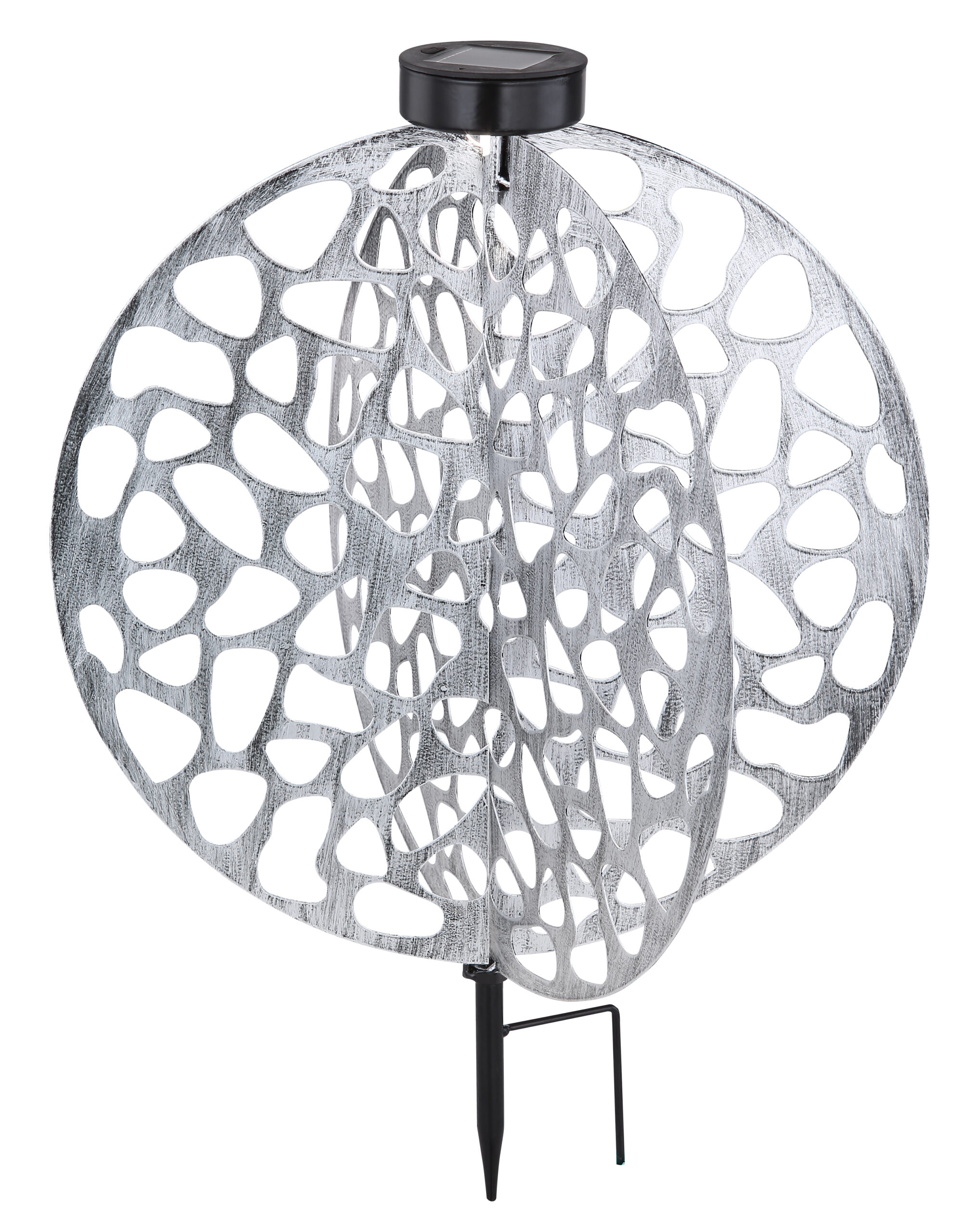 SOLARLEUCHTE METALL SILBERFARBEN, 1XLED