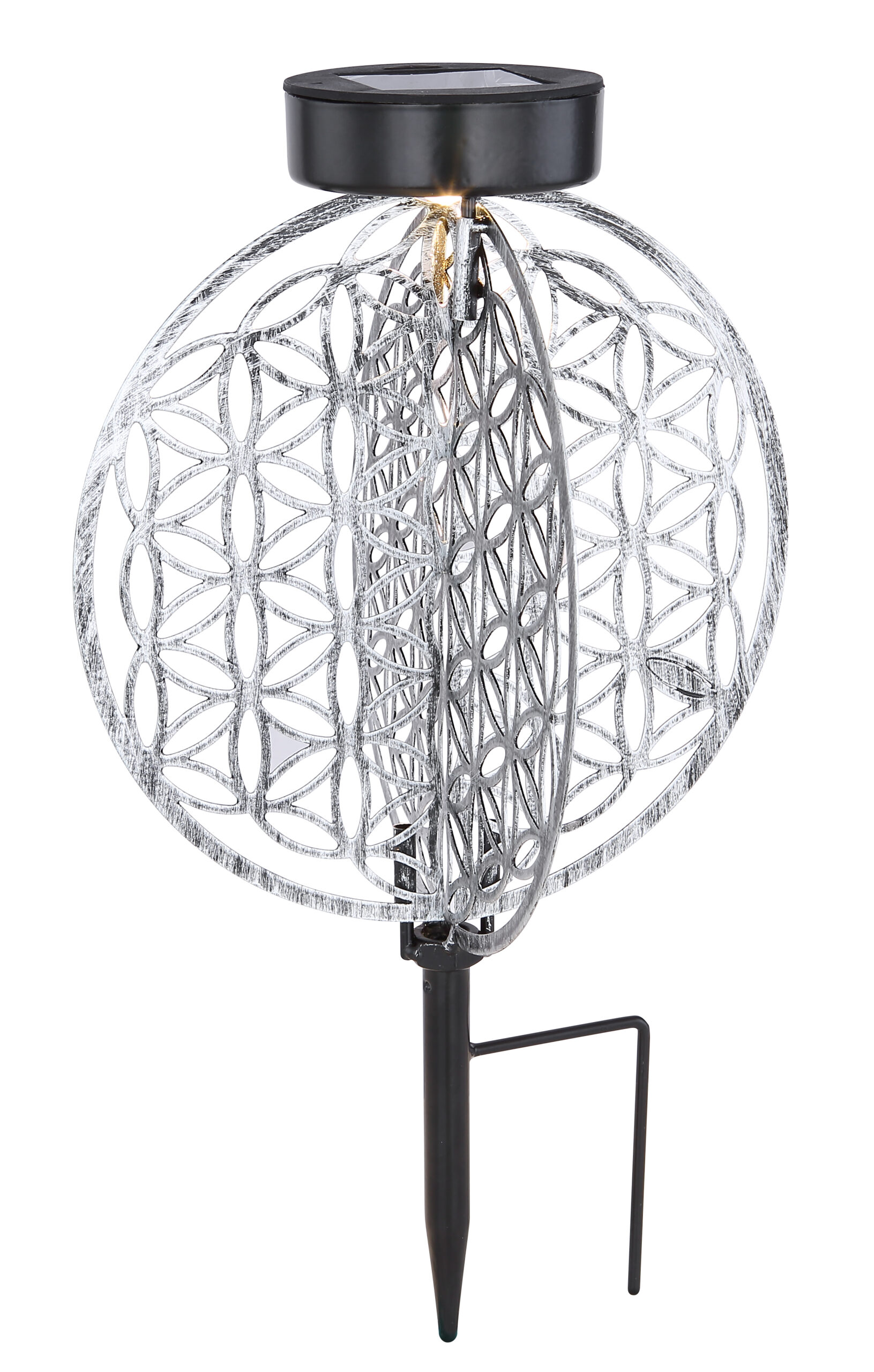 SOLARLEUCHTE METALL SILBERFARBEN, 1XLED