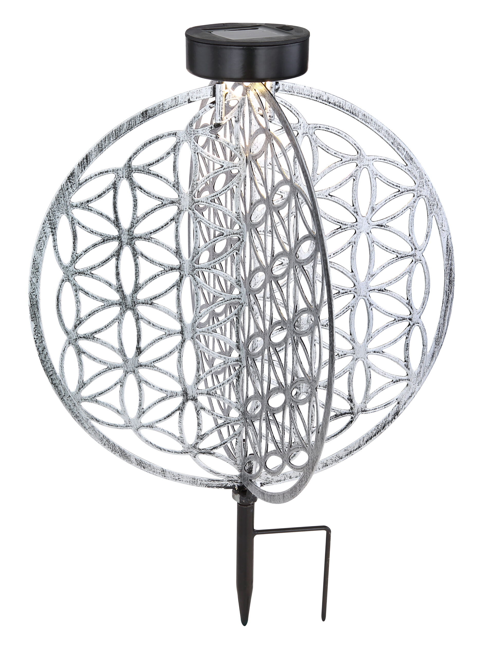 SOLARLEUCHTE METALL SILBERFARBEN, 1XLED