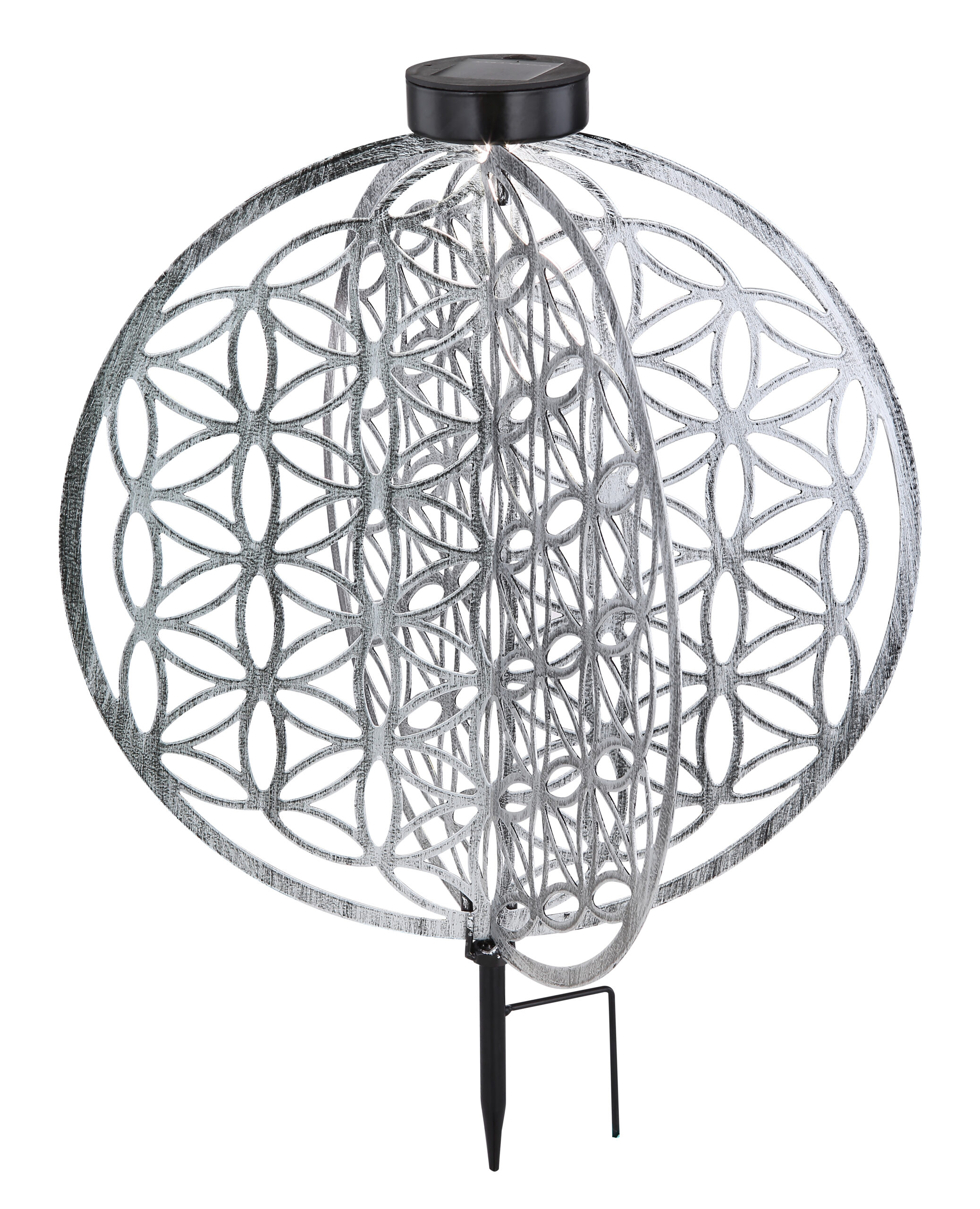 SOLARLEUCHTE METALL SILBERFARBEN, 1XLED