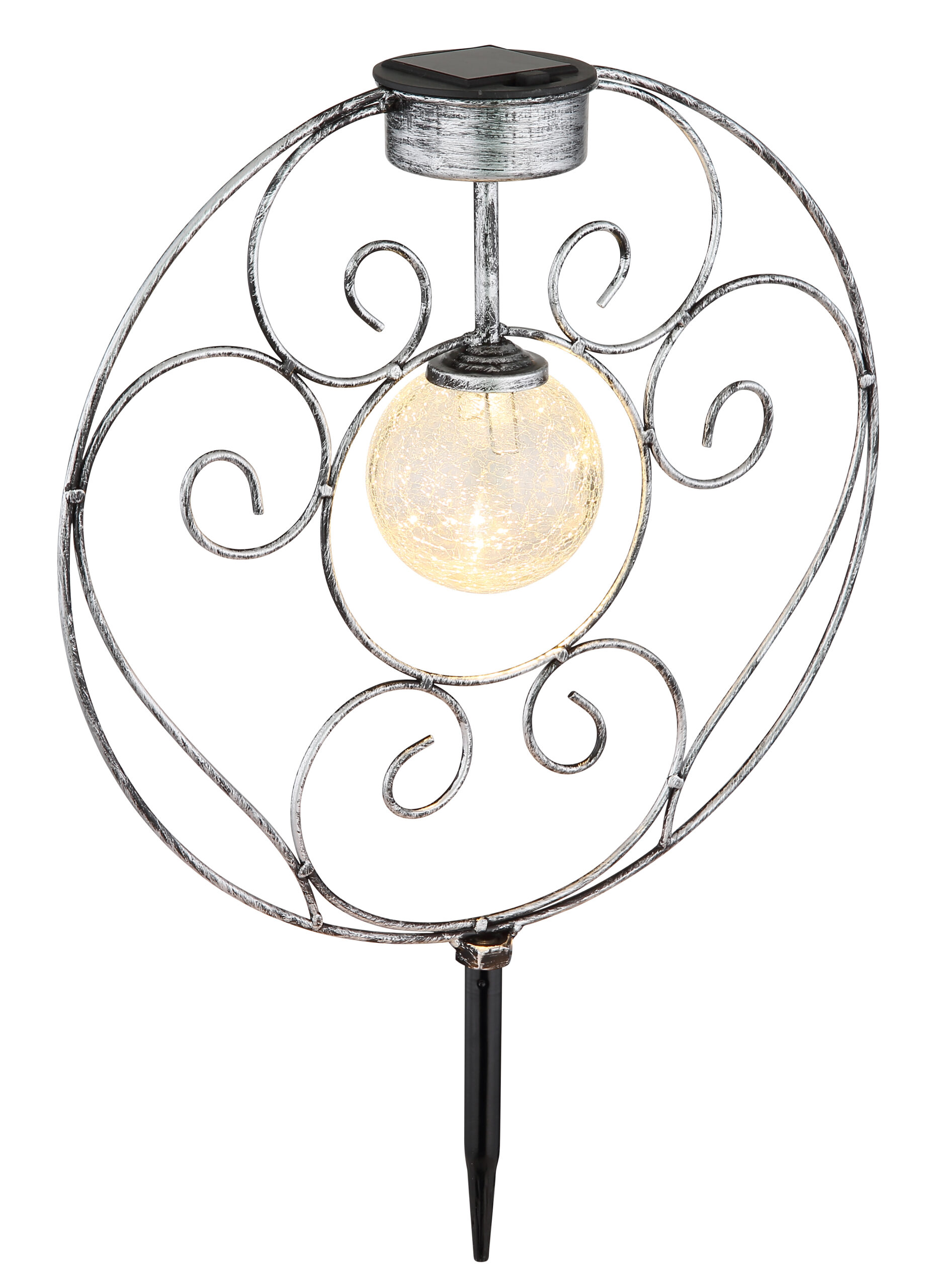SOLARLEUCHTE METALL SILBERFARBEN, 1XLED