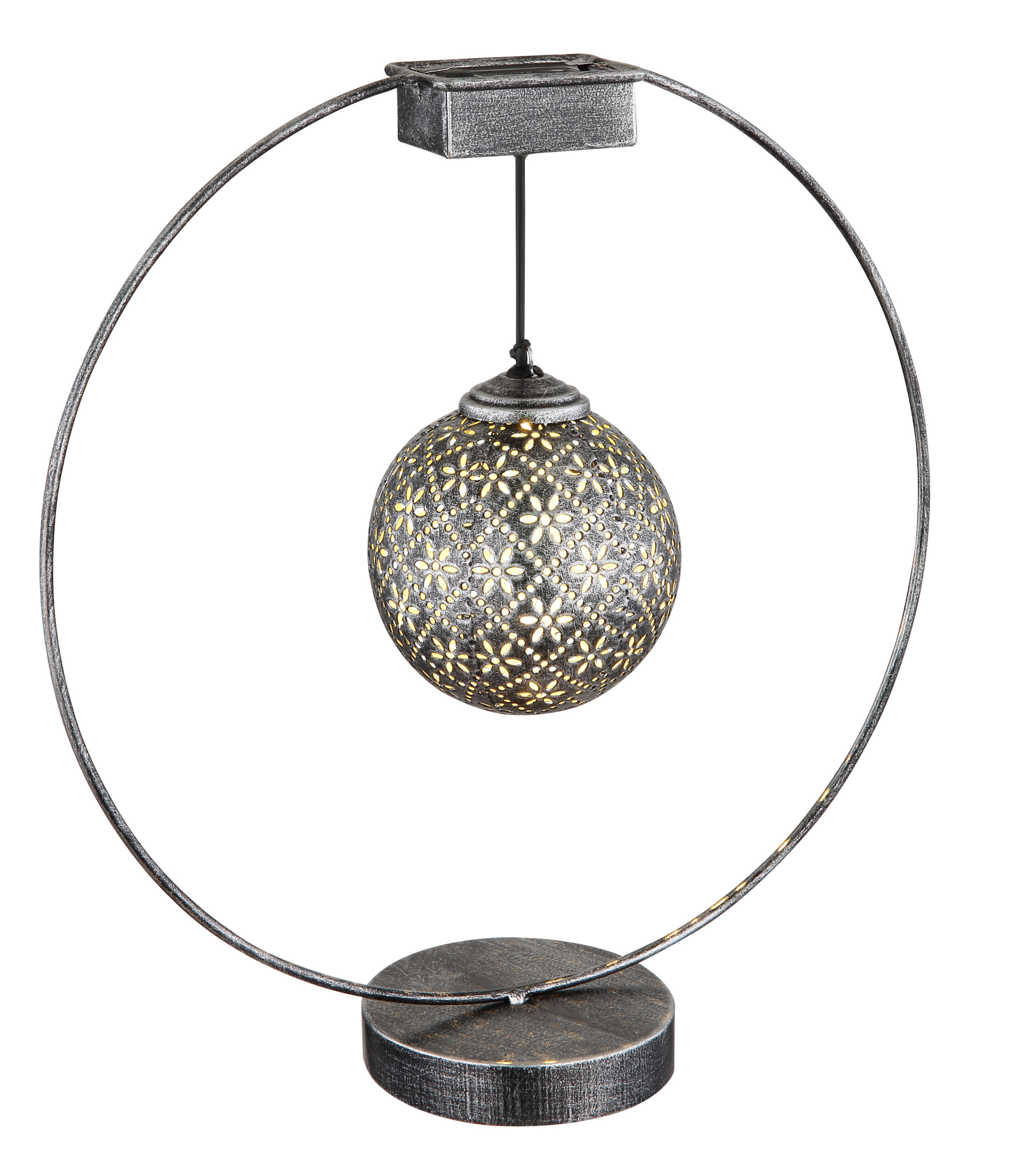 SOLARLEUCHTE METALL SILBERFARBEN, 1XLED
