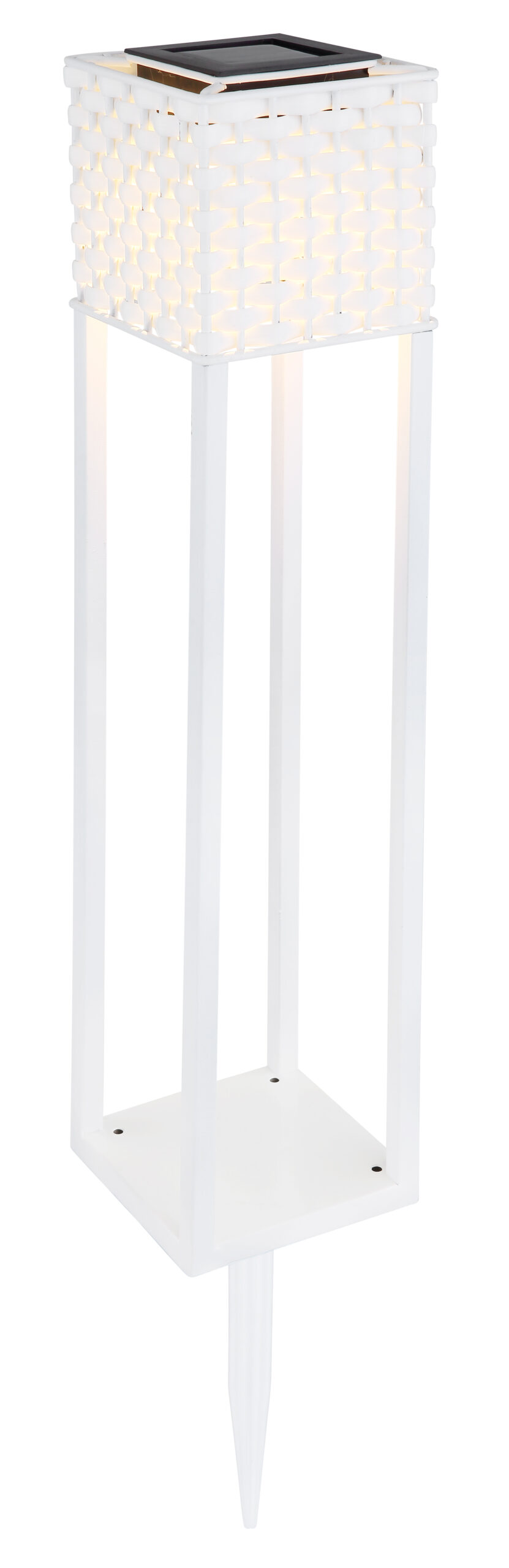 SOLARLEUCHTE RATTAN WEIß, 1XLED