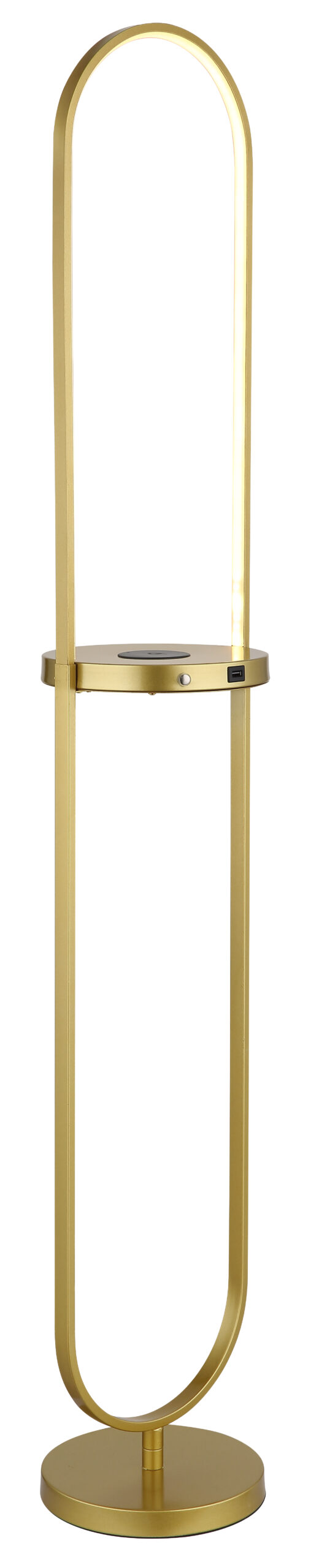 STEHLEUCHTE METALL GOLDFARBEN, 1XLED
