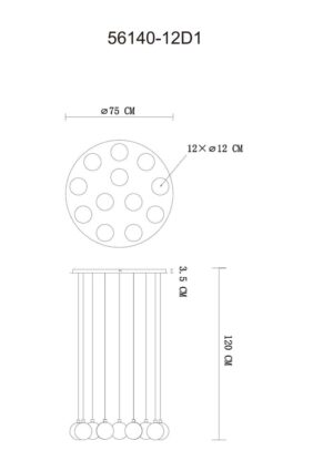 Plafonska lampa RIHA