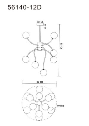 Plafonska lampa RIHA